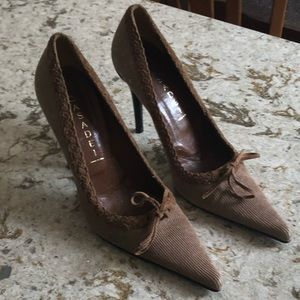 Brown Casadei Corduroy Stilettos